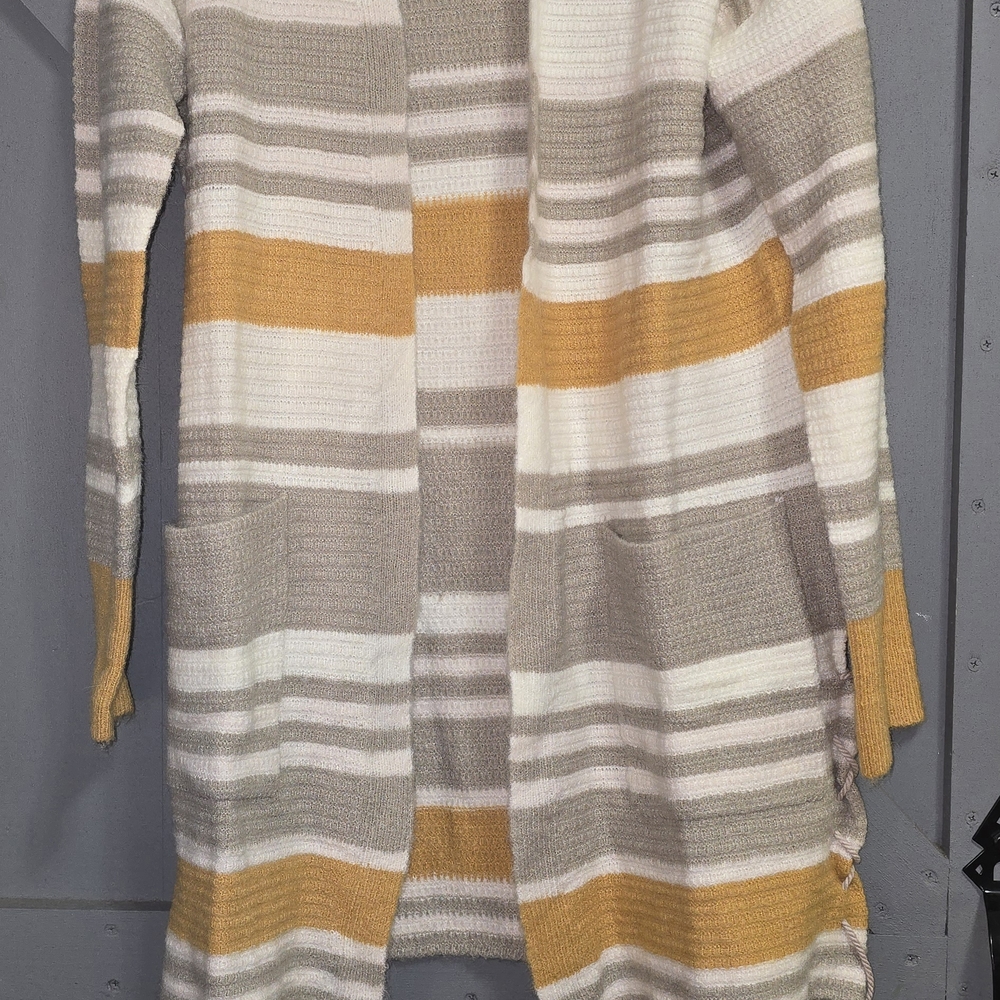 Mystree Multicolor Striped Cardigan